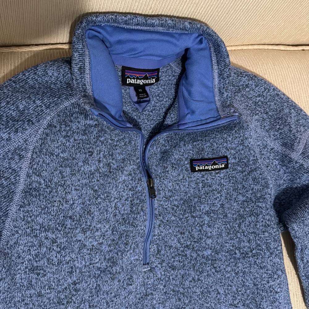 Patagonia better sweater half zip periwinkle XS